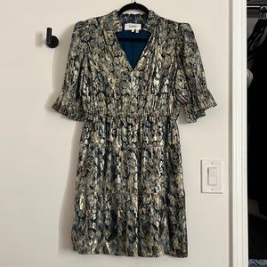 ba&sh Gold & Blue Dress